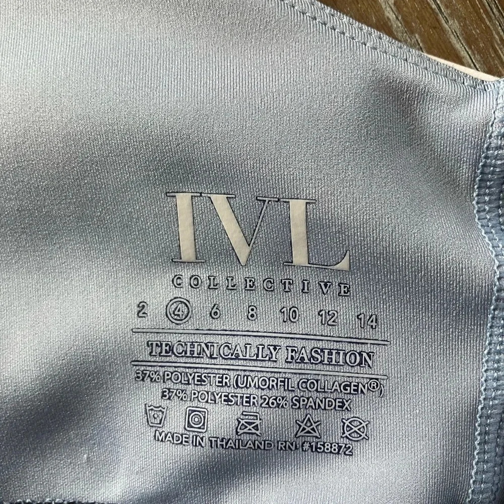 IVL Collective Leopard Print Power Sports Bra in Cashmere Blue size 4 - Picture 7 of 7